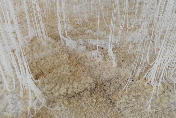 Installation "Vertical Emptiness GOoP" by artist Yasuaki Onishi - close up