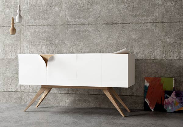 Sideboard of a unique furniture design concept by Nicola Conti.