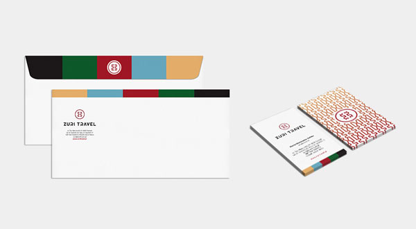 Zuri Travel - envelopes and business cards by Republika Kreatywna