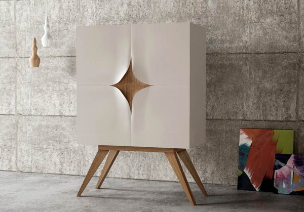 Cabinet furniture design of the Slap series.