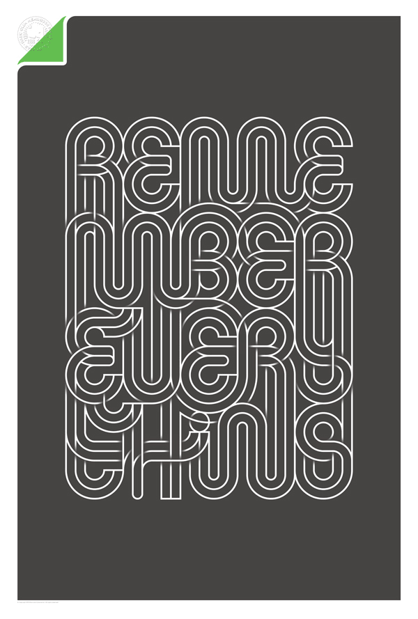 Typographic artwork for posters and t-shirts.