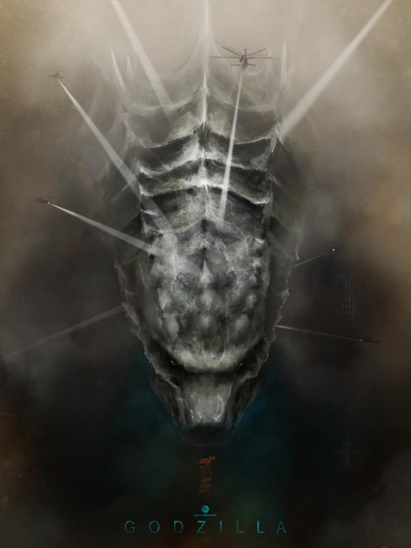 Unofficial alternative Godzilla movie poster by Andy Fairhurst - submission for Poster Posse Project