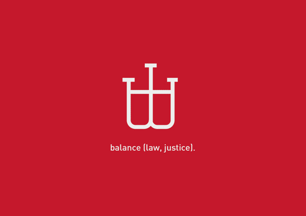 logotype - balance of law and justice