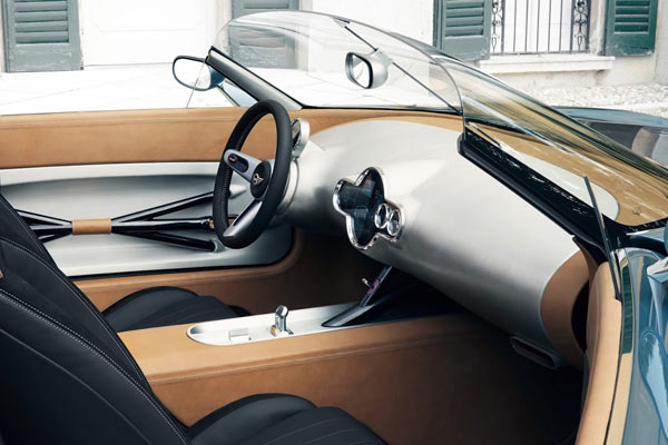 Clean and sophisticated design inside the car.