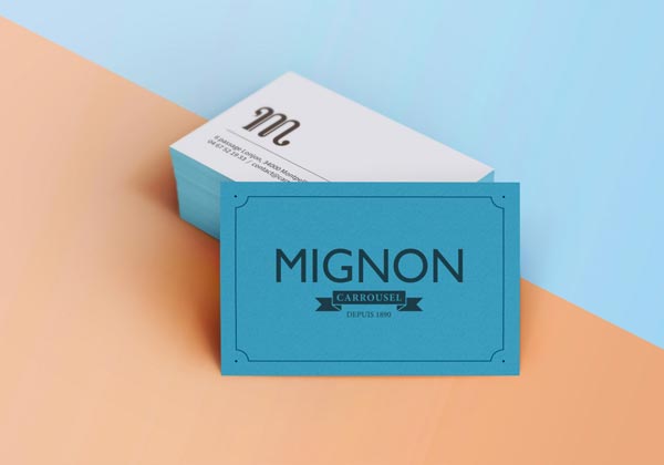 Mignon business card design by Benoit Galangau