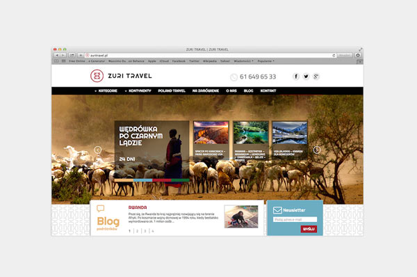 Zuri Travel - web design by Republika Kreatywna