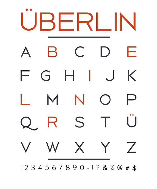 Überlin - free sans serif typeface
