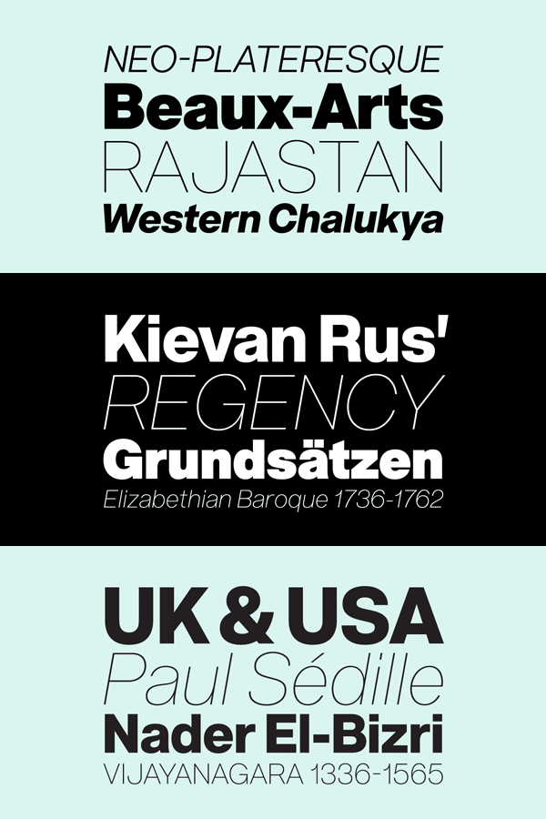 Acronym sans serif font family from Reserves