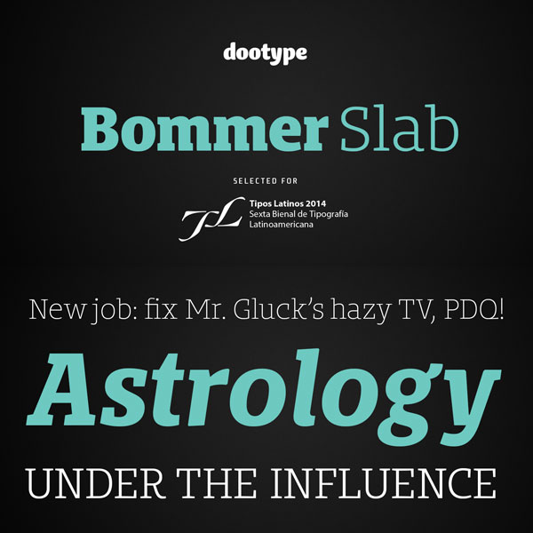 Bommer Slab font family from dooType
