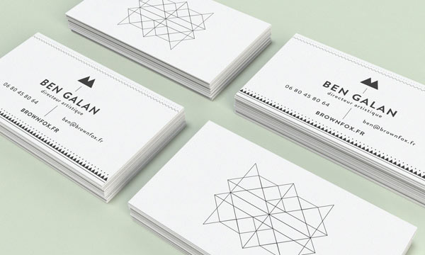 Brown Fox - graphic design and advertising agency identity - business cards