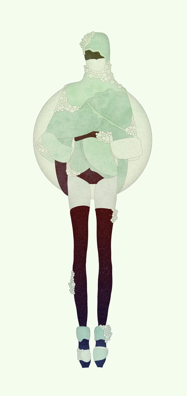 Deepest Ocean - Fashion Inspired Illustration by Amy Martino
