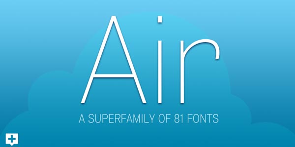 Air Superfamily of 81 Fonts by Positype