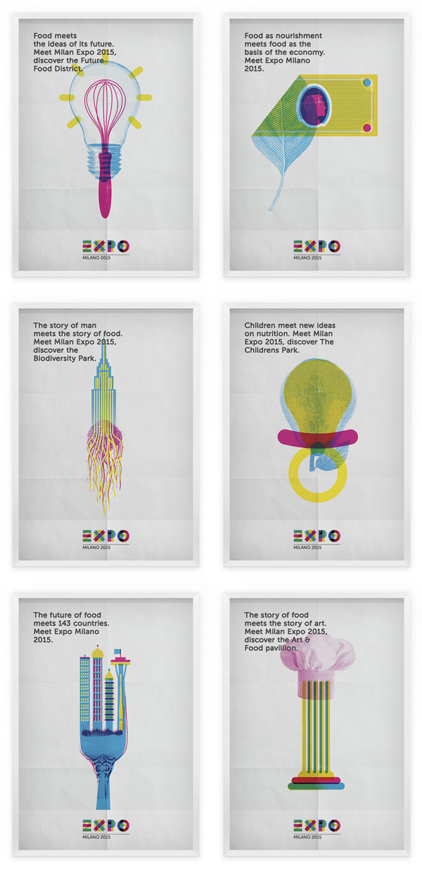 Expo Milano 2015 - global campaign poster design proposals.