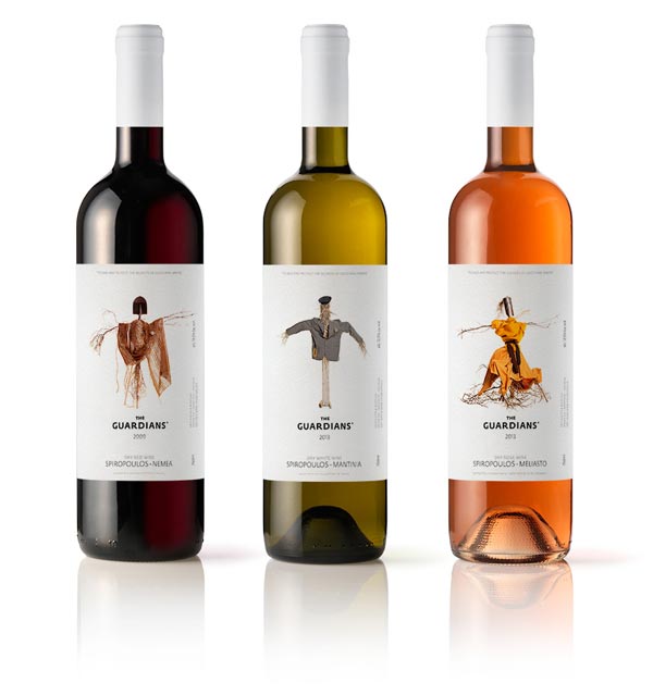 THE GUARDIANS* - red, rose, white wine packaging design by Mousegraphics
