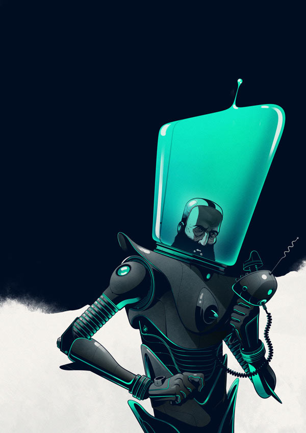 Astronauta - personal artwork by illustrator Gabriel Silveira