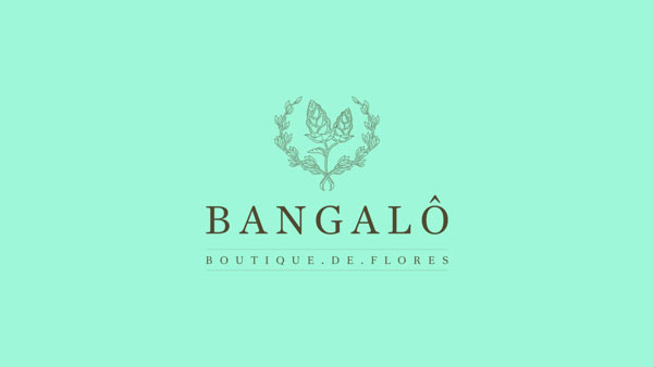 Bangalô - flower shop logo design.