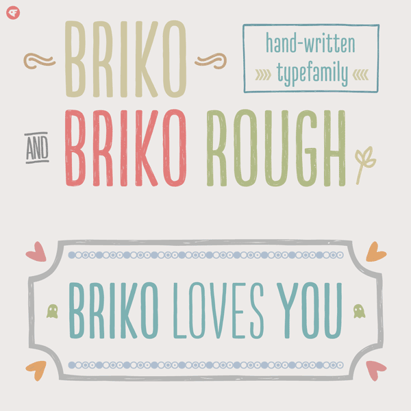 Briko, a handwritten type family from Nine Font