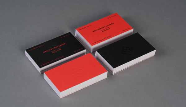 Business cards of an industrial design agency