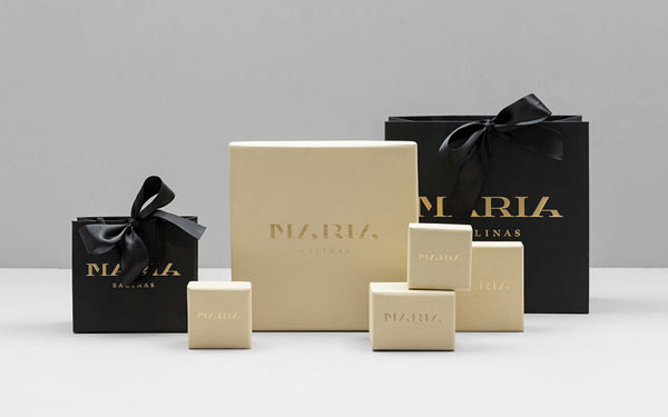 Maria Salinas - Mexican jewelry design store brand packaging.