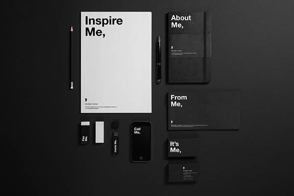 Self-promotional rebranding of London based design studio "Me,".