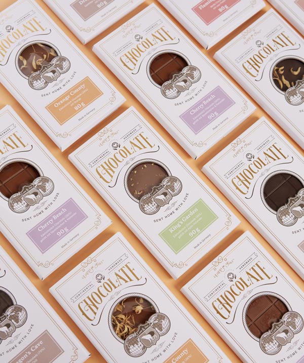 Packaging design by Studio Chapeaux for finest chocolates by Lapp & Fao.