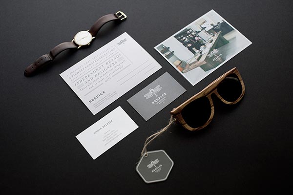 Respice concept store visual identity and brand material by Eszter Laki.