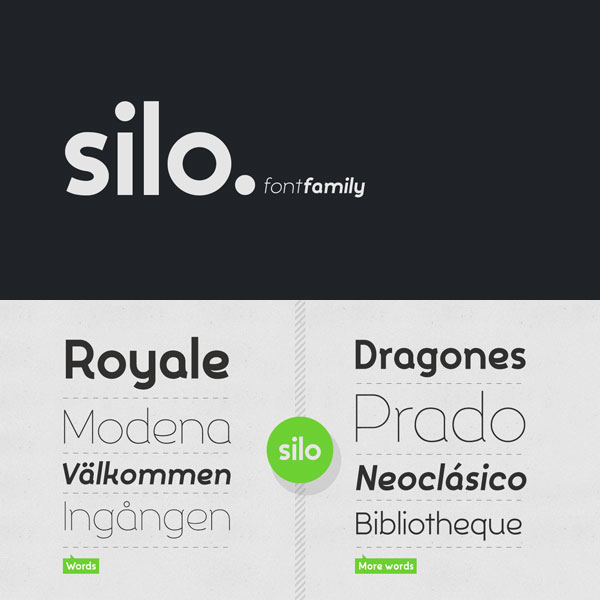 Silo, a fluid sans serif font family from TypeUnion.