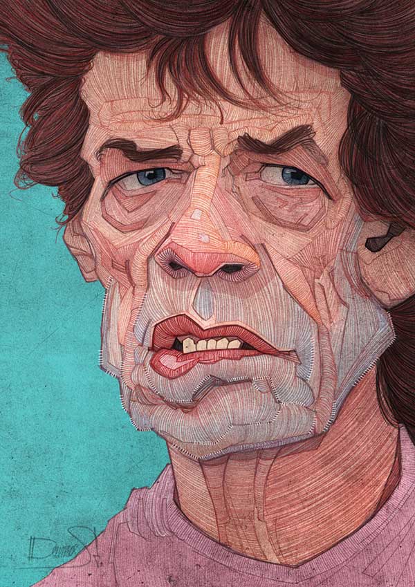 Sir Mick Jagger illustration