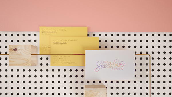 Business cards of an Argentine design studio.