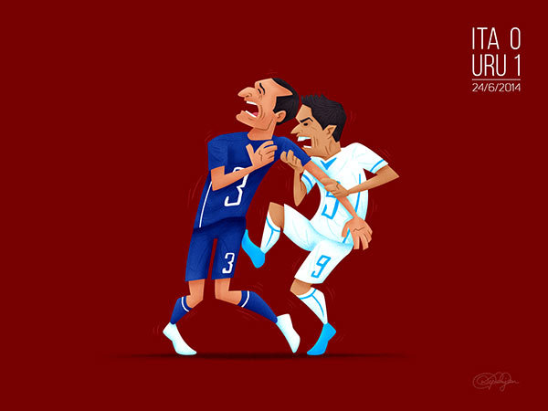 The Big Bite - Uruguay's Luis Suarez bit a player for the third time in his career after an incident with Giorgio Chiellini.