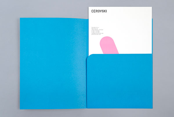 Blue folder designed by Bunch.
