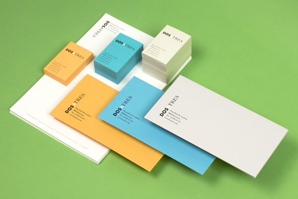 Dosatres stationery design by Comité.