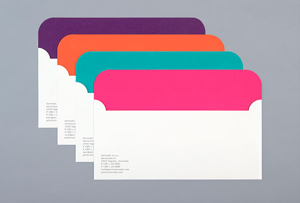 Envelopes with colored insides.