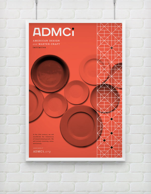 Poster of the ADMCi brand identity by Eight Hour Day