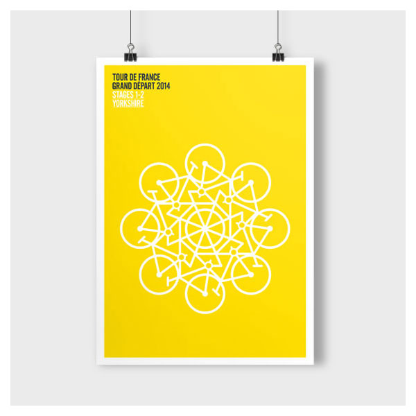 Tour De France 2014 Posters - graphic design by Broad Creative