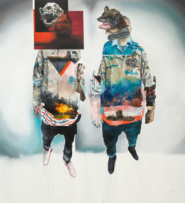 We Only Come Out At Night - oil on canvas - Mellon Collie and the Infinite Sadness - Smashing Pumpkins inspired paintings by Joram Roukes