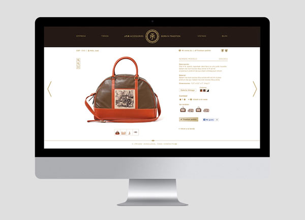 E-Commerce, web design and development by Huaman Studio for the J.T.M online shop.
