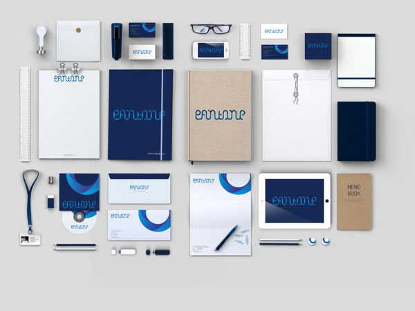 Corporate identity design by Siprass S for an advertising agency based in Indonesia.
