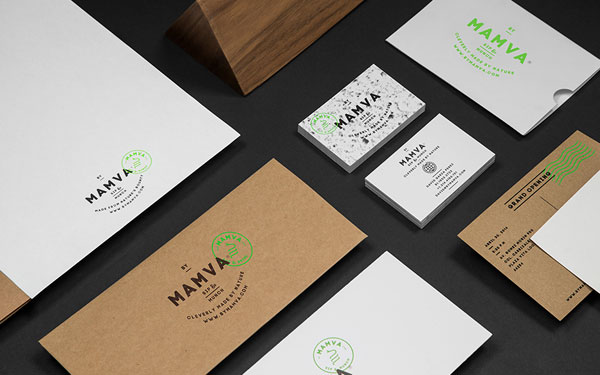 Mamva - health-food restaurant branding by Anagrama.