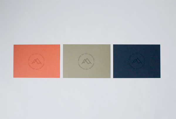 Business cards in 3 colors.