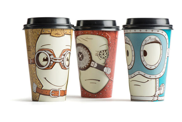 Gawatt - coffee cup emotions - design by Backbone Studio.