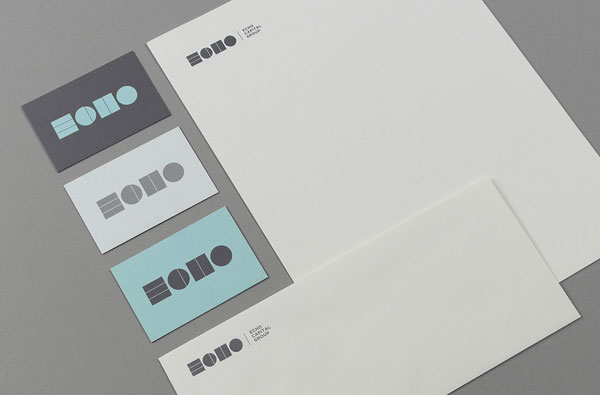 Simple stationery design by studio TRÜF for the Echo Capital Group.