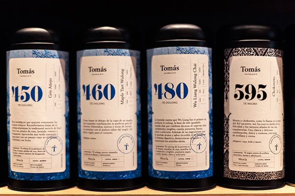 Vintage inspired tea packaging labels.