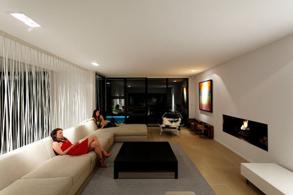 The spacious lounge and living room.