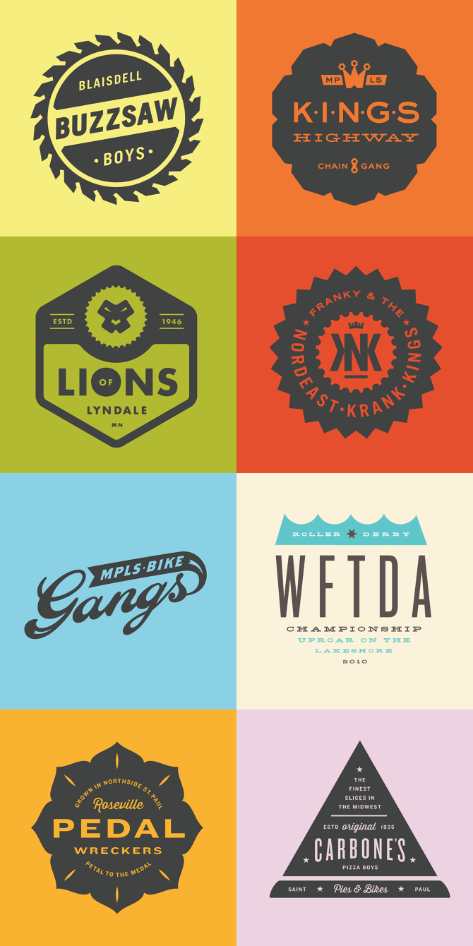 Creative graphics designed for different projects.