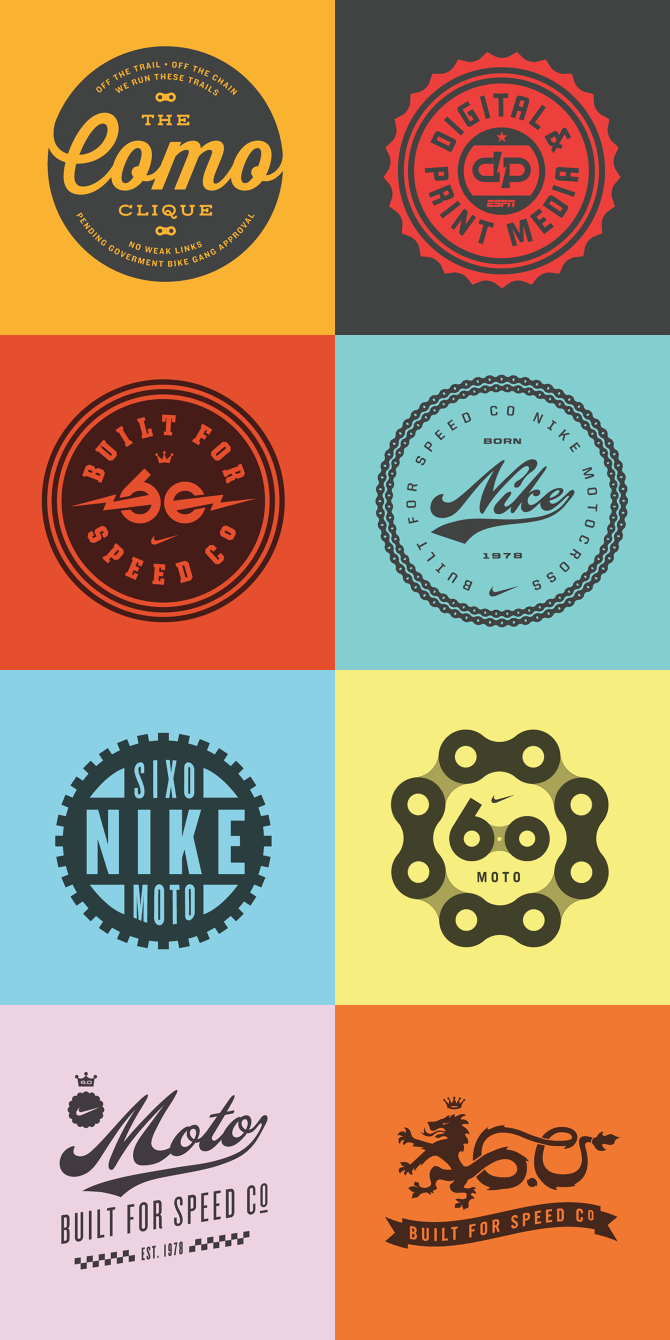 Badges based on simple graphic design.