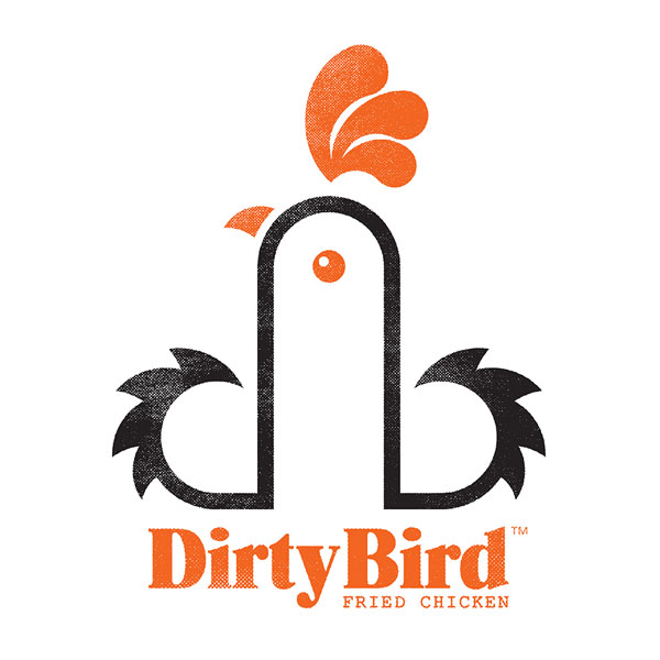 Dirty Bird - Naughty logo design created by Mark James for a fried chicken brand.