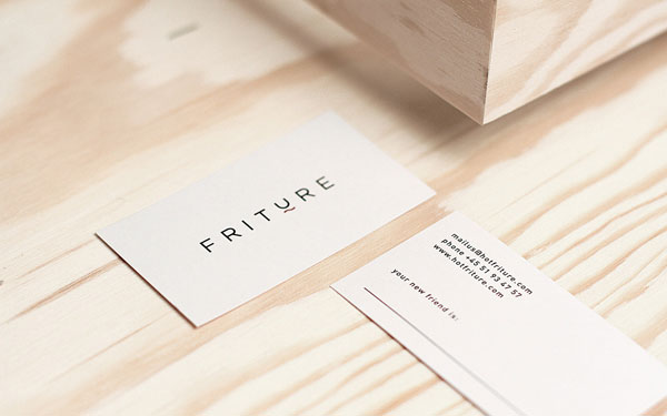 Simple and clean fashion label business cards of the Danish brand.
