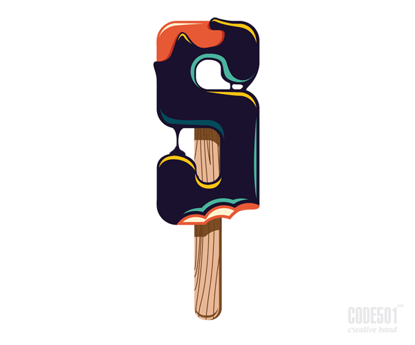 S - popsicle letter animation -well created as an animated gif.