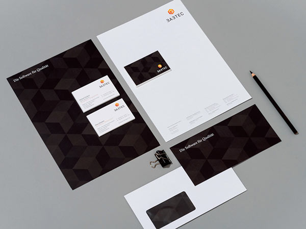 Stationery set of quality management software company BABTEC.